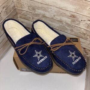 NFL Dallas Cowboys Men's Colored Moccasin Hard Sole Slippers-New Mens US 9 10